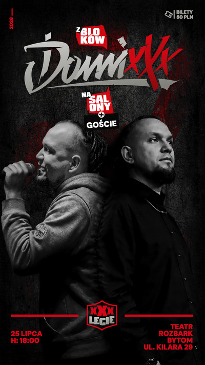 Event poster:   koncert urodzinowy DomiXa 